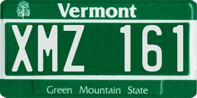 VT license plate XMZ161