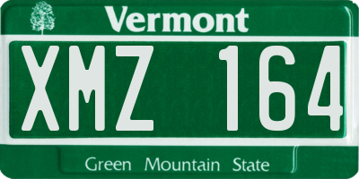VT license plate XMZ164