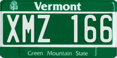 VT license plate XMZ166