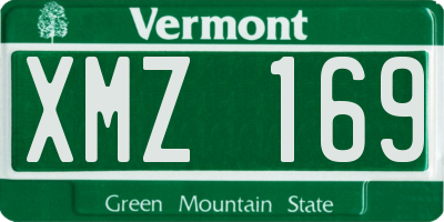 VT license plate XMZ169