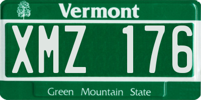 VT license plate XMZ176