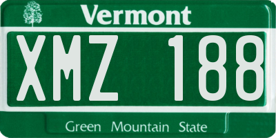VT license plate XMZ188