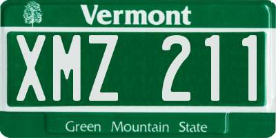 VT license plate XMZ211