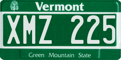 VT license plate XMZ225