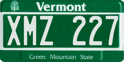 VT license plate XMZ227