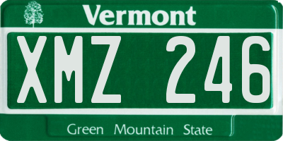 VT license plate XMZ246