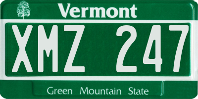 VT license plate XMZ247