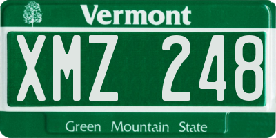 VT license plate XMZ248