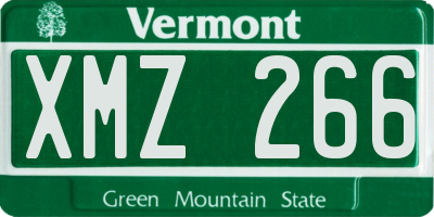 VT license plate XMZ266