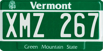 VT license plate XMZ267