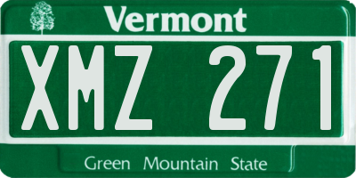 VT license plate XMZ271
