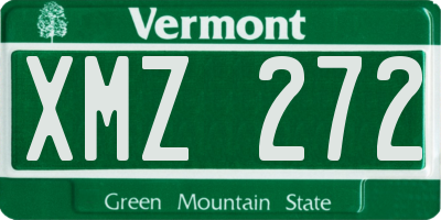 VT license plate XMZ272