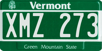 VT license plate XMZ273