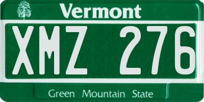 VT license plate XMZ276