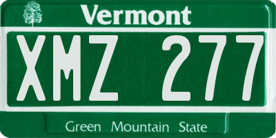 VT license plate XMZ277