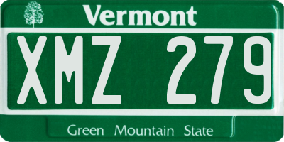 VT license plate XMZ279