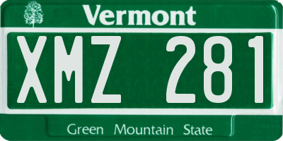 VT license plate XMZ281
