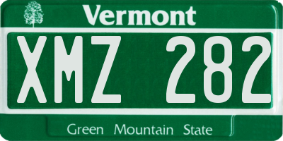 VT license plate XMZ282