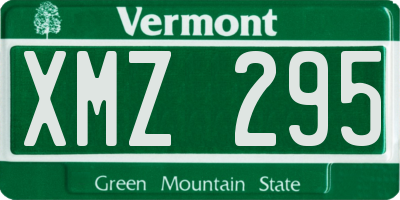 VT license plate XMZ295