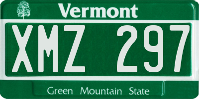 VT license plate XMZ297