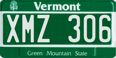 VT license plate XMZ306