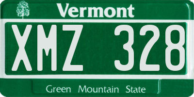 VT license plate XMZ328