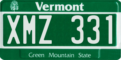 VT license plate XMZ331