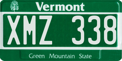 VT license plate XMZ338