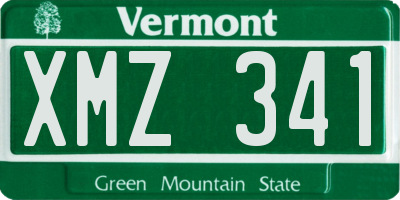 VT license plate XMZ341