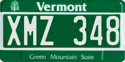 VT license plate XMZ348