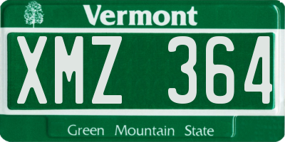 VT license plate XMZ364