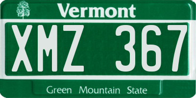 VT license plate XMZ367