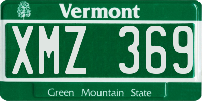 VT license plate XMZ369
