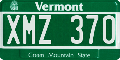 VT license plate XMZ370