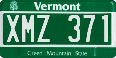 VT license plate XMZ371