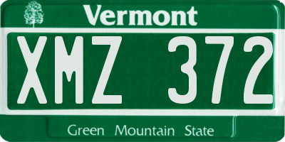 VT license plate XMZ372