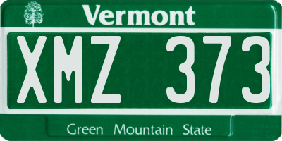 VT license plate XMZ373