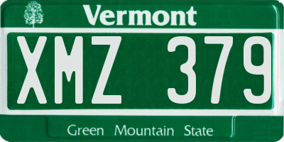 VT license plate XMZ379
