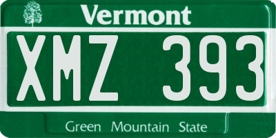 VT license plate XMZ393