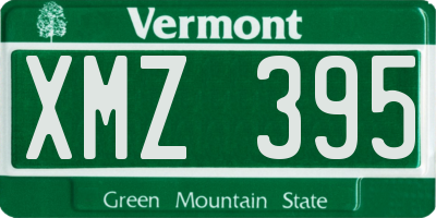 VT license plate XMZ395