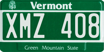 VT license plate XMZ408