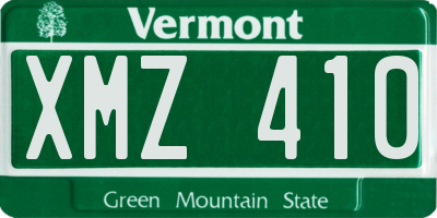 VT license plate XMZ410