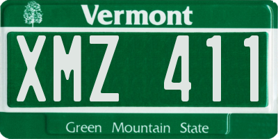 VT license plate XMZ411