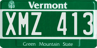 VT license plate XMZ413