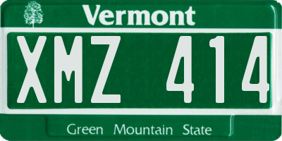 VT license plate XMZ414