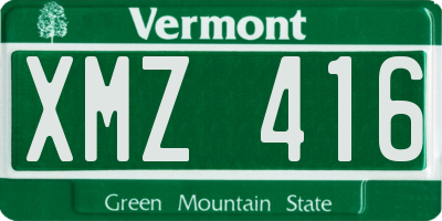 VT license plate XMZ416