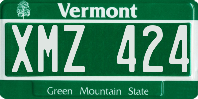 VT license plate XMZ424