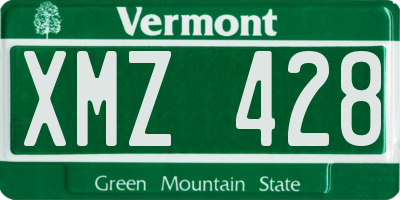 VT license plate XMZ428