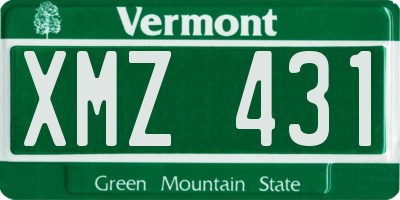 VT license plate XMZ431