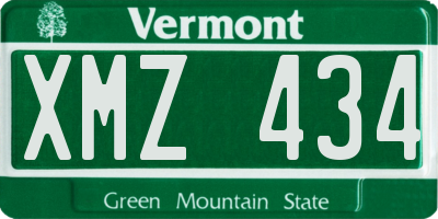 VT license plate XMZ434